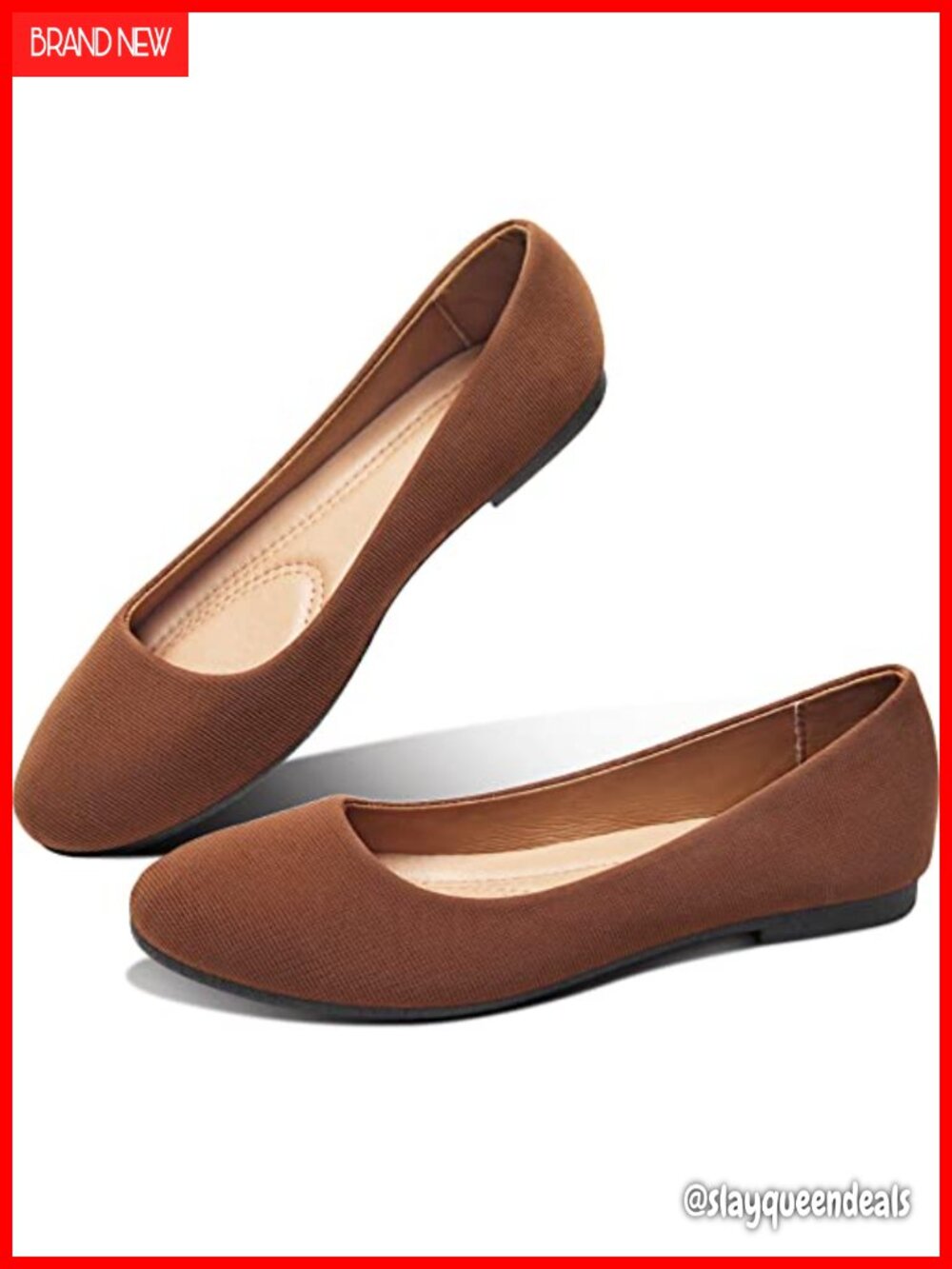 Textile Round Toe Ballet Flats Slip On Business Dress Shoes